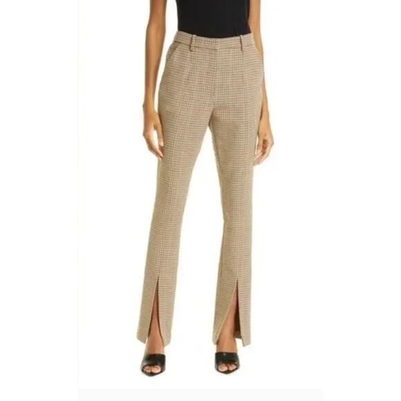 A.L.C. Edwin Split Hem Plaid Print Pants Size 2 NWT - Picture 1 of 7